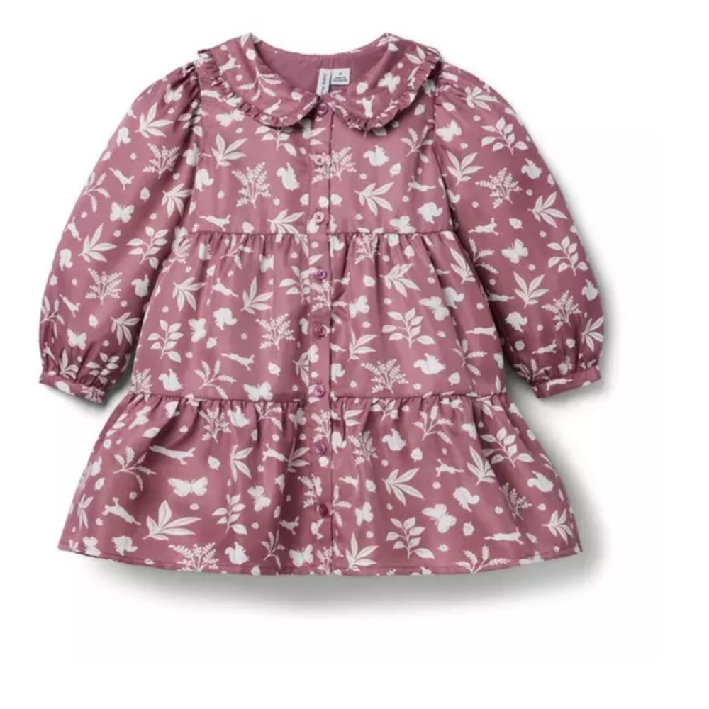 Janie and Jack Woodland Floral Ruffle Dress
